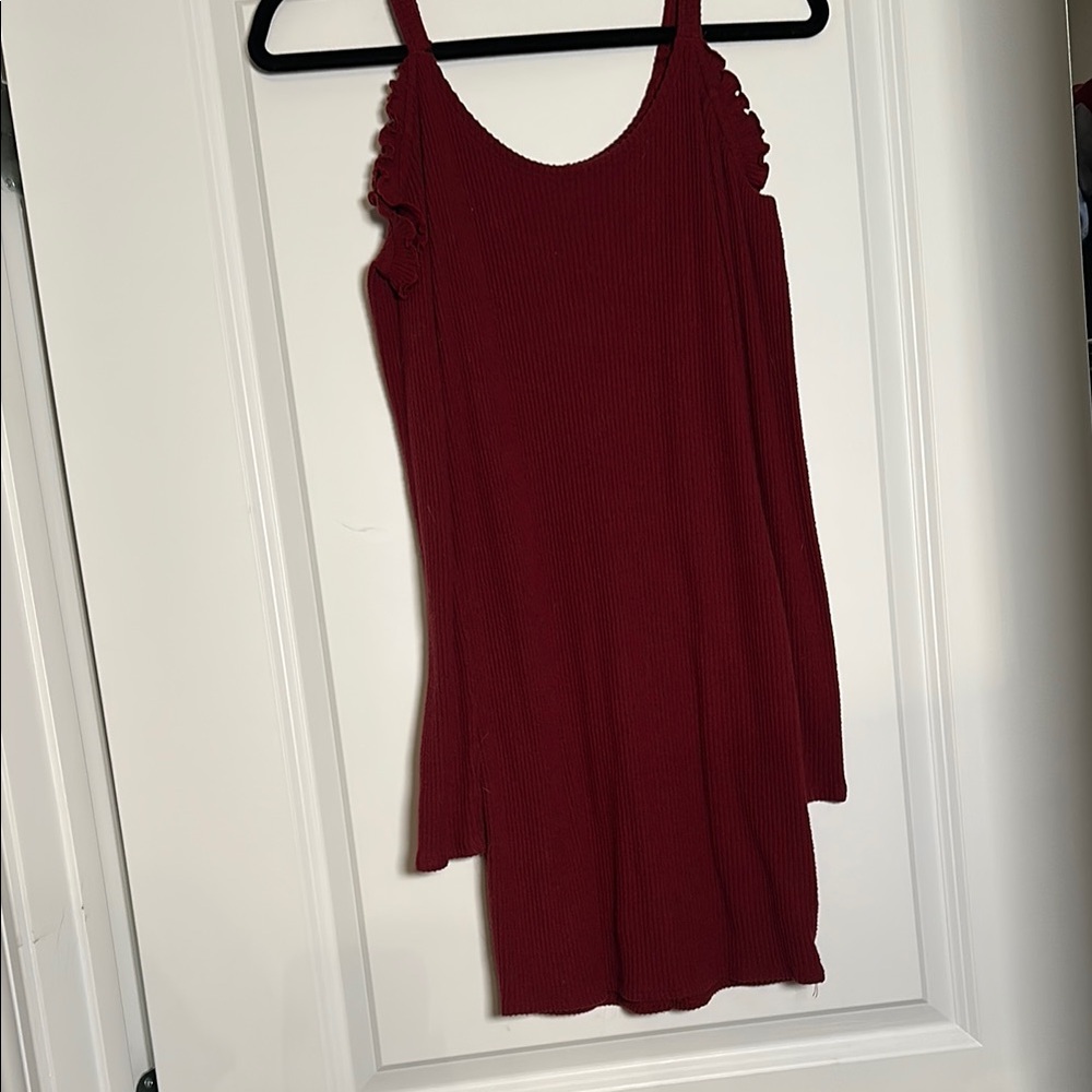 Hollister Red Slip Mini Dress Sleeveless Scoop Neck